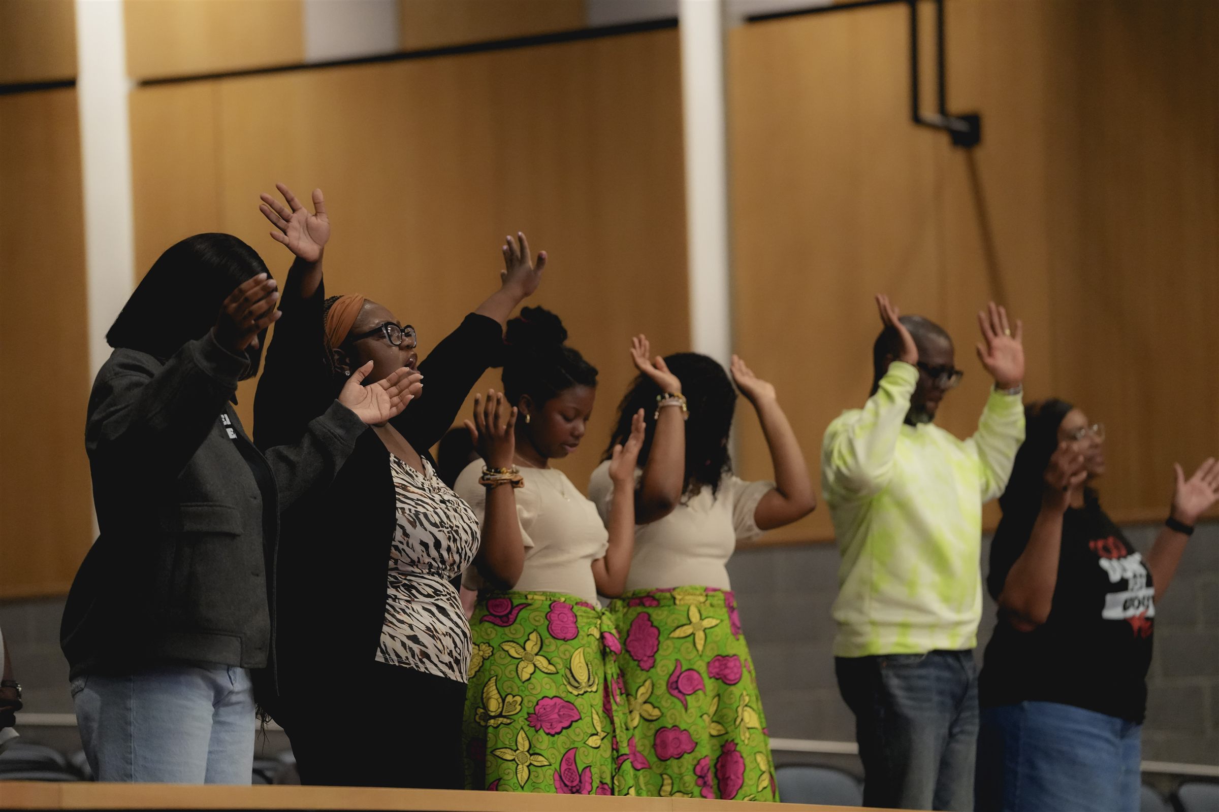 Group worship at Frederick City Church